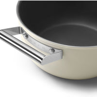 Smeg - 4.6 L 50's Style Non-Stick Casserole Cream - CKFC2411CRM