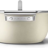 Smeg - 4.6 L 50's Style Non-Stick Casserole Cream - CKFC2411CRM