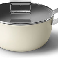Smeg - 4.6 L 50's Style Non-Stick Casserole Cream - CKFC2411CRM
