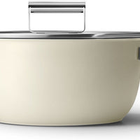 Smeg - 4.6 L 50's Style Non-Stick Casserole Cream - CKFC2411CRM