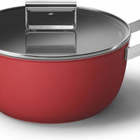 Smeg - 4.6 L 50's Style Non-Stick Casserole Red - CKFC2411RDM