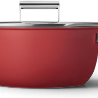 Smeg - 4.6 L 50's Style Non-Stick Casserole Red - CKFC2411RDM