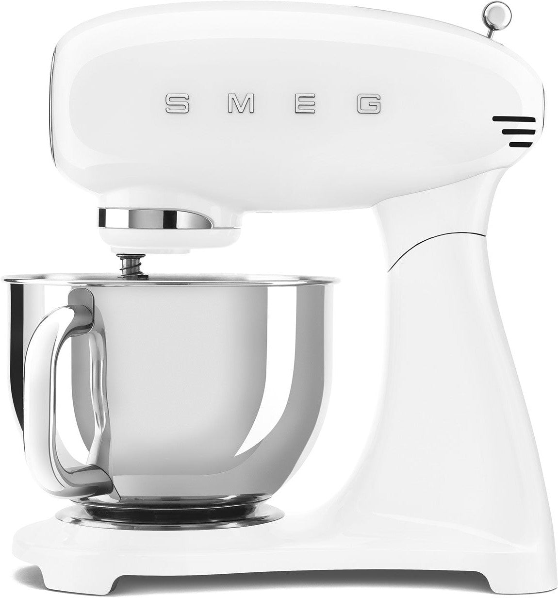 Smeg 4.8L 50's Style TiltHead Stand Mixer White (5 QT) SMF13WHUS