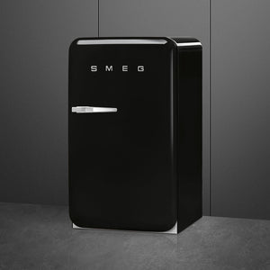 Smeg - 50's Retro Style Black Compact Refrigerator - FAB10URBL3