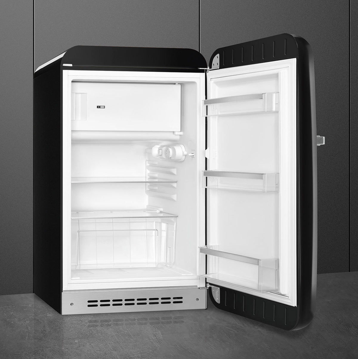 Smeg - 50's Retro Style Black Compact Refrigerator - FAB10URBL3 (Special Order Item)