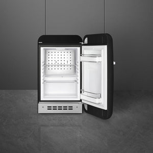 Smeg - 50's Retro Style Black Compact Refrigerator - FAB5URBL3