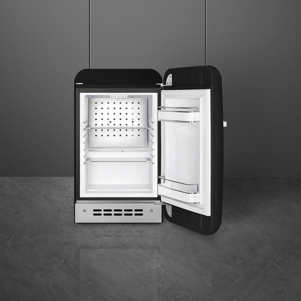 Smeg - 50's Retro Style Black Compact Refrigerator - FAB5URBL3 (Special Order Item)