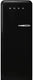 Smeg - 50's Retro Style Black Left Hinge Refrigerator/Freezer - FAB28ULBL3