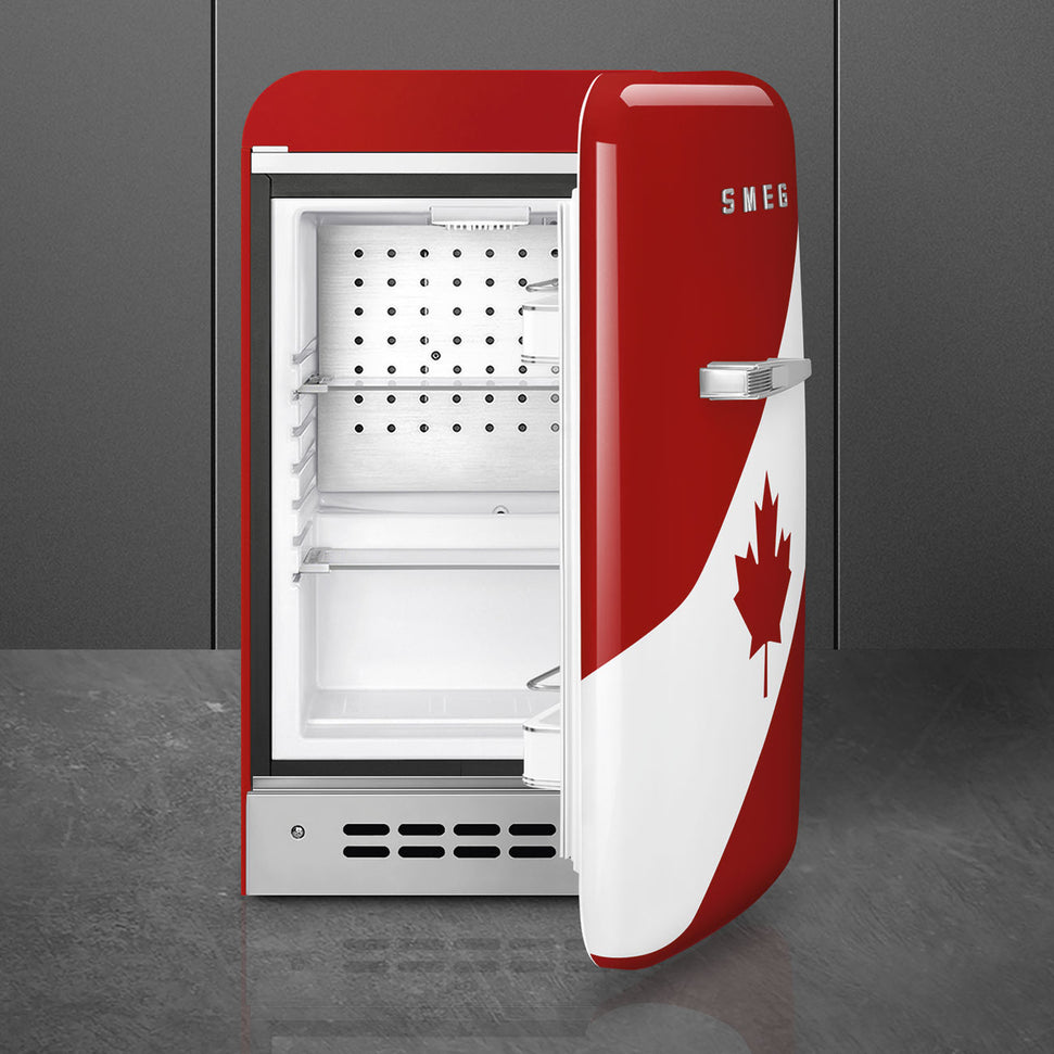 Smeg - 50's Retro Style Canadian Flag Compact Refrigerator - FAB5URDCA3