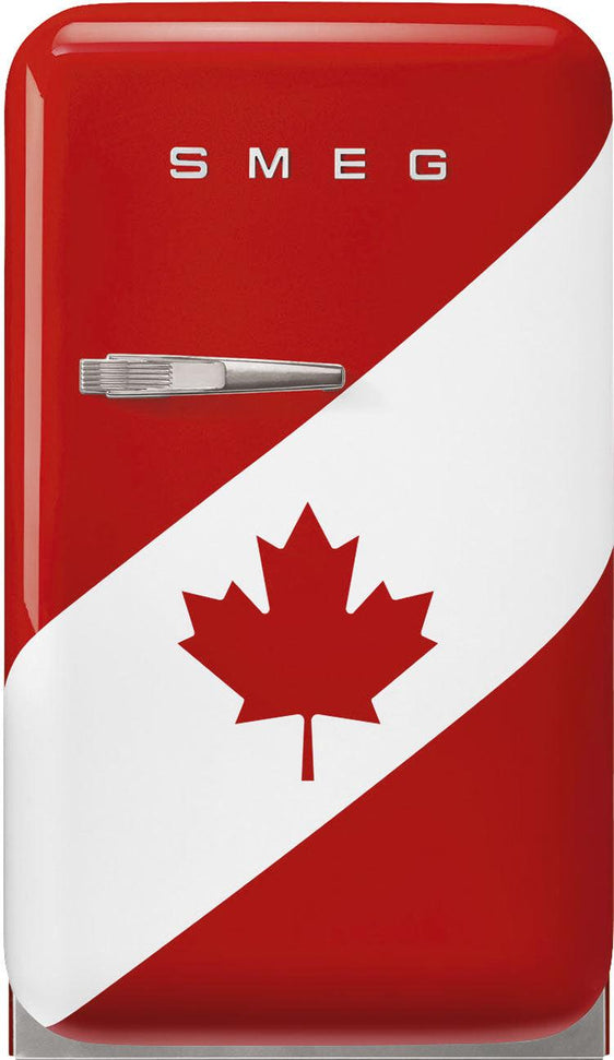 Smeg - 50's Retro Style Canadian Flag Compact Refrigerator - FAB5URDCA3