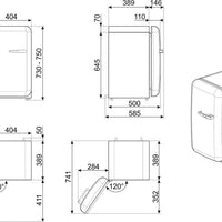 Smeg - 50's Retro Style Cream Compact Refrigerator - FAB5ULCR3 (Special Order Item)