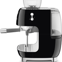 Smeg - 50's Retro Style Double Thermoblock Black Espresso Machine - EGF03BLUS