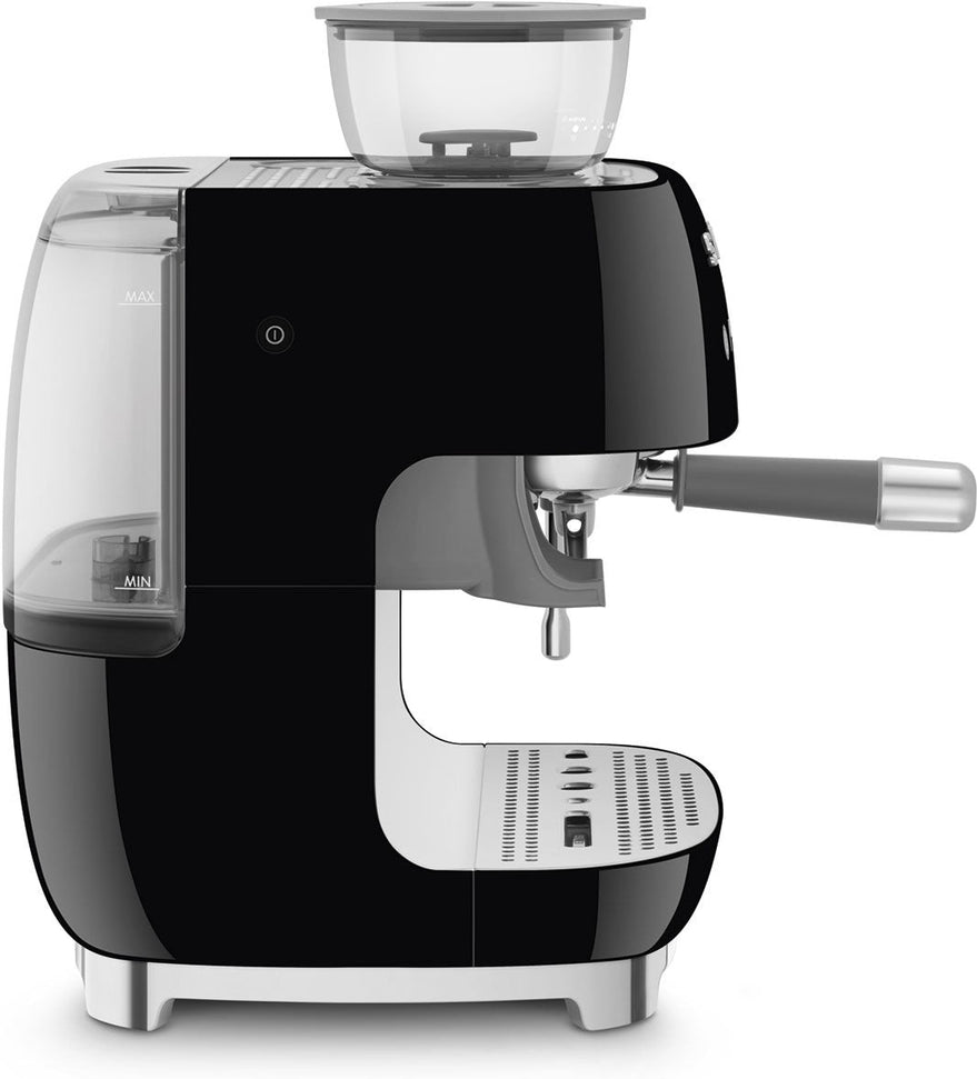 Smeg - 50's Retro Style Double Thermoblock Black Espresso Machine - EGF03BLUS