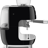 Smeg - 50's Retro Style Double Thermoblock Black Espresso Machine - EGF03BLUS