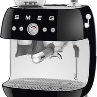 Smeg - 50's Retro Style Double Thermoblock Black Espresso Machine - EGF03BLUS