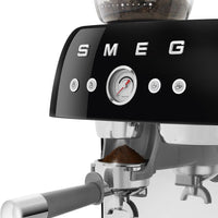 Smeg - 50's Retro Style Double Thermoblock Black Espresso Machine - EGF03BLUS