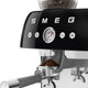 Smeg - 50's Retro Style Double Thermoblock Black Espresso Machine - EGF03BLUS