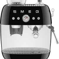 Smeg - 50's Retro Style Double Thermoblock Black Espresso Machine - EGF03BLUS