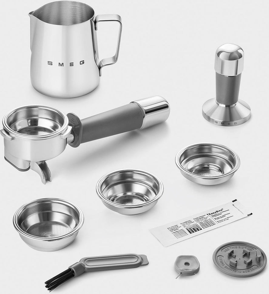 Smeg - 50's Retro Style Double Thermoblock Cream Espresso Machine - EGF03CRUS - DISCONTINUED