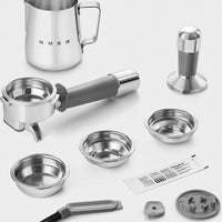 Smeg - 50's Retro Style Double Thermoblock Cream Espresso Machine - EGF03CRUS - DISCONTINUED