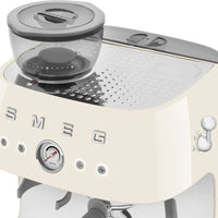 Smeg - 50's Retro Style Double Thermoblock Cream Espresso Machine - EGF03CRUS - DISCONTINUED
