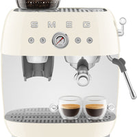 Smeg - 50's Retro Style Double Thermoblock Cream Espresso Machine - EGF03CRUS - DISCONTINUED