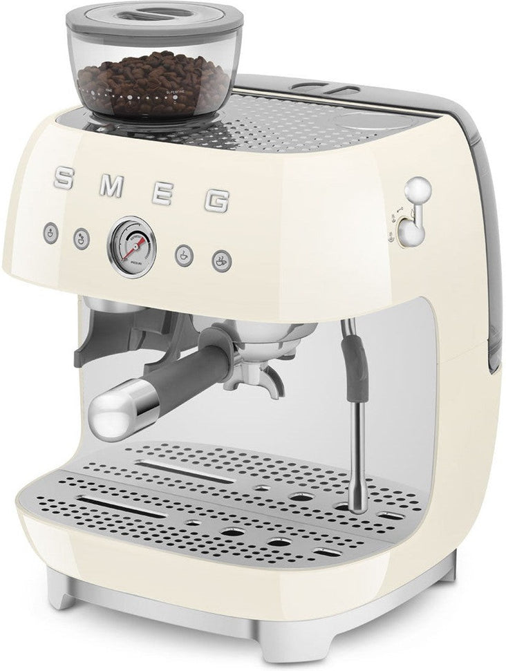 Smeg - 50's Retro Style Double Thermoblock Cream Espresso Machine - EGF03CRUS - DISCONTINUED