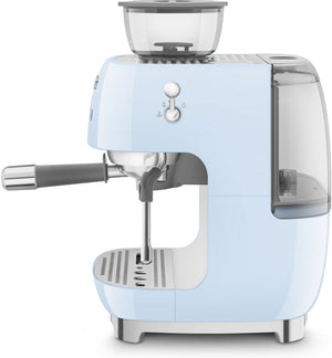Smeg - 50's Retro Style Double Thermoblock Pastel Blue Espresso Machine - EGF03PBUS