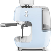 Smeg - 50's Retro Style Double Thermoblock Pastel Blue Espresso Machine - EGF03PBUS - DISCONTINUED