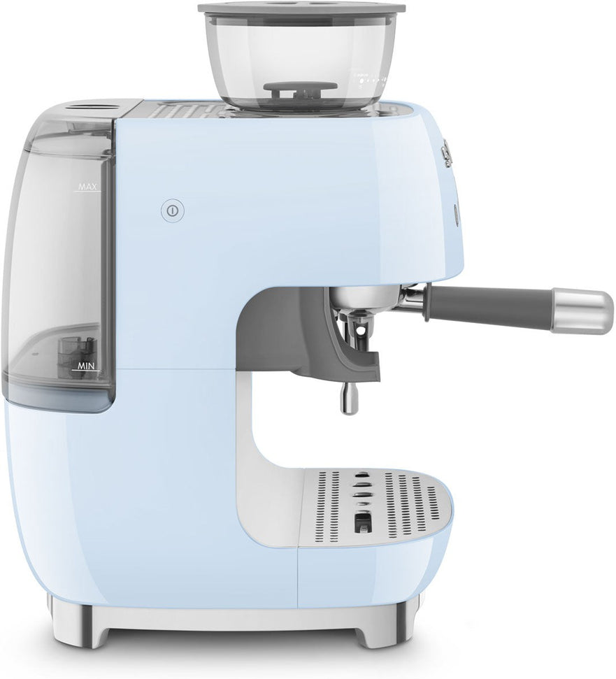 Smeg - 50's Retro Style Double Thermoblock Pastel Blue Espresso Machine - EGF03PBUS - DISCONTINUED