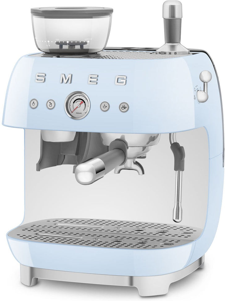 Smeg - 50's Retro Style Double Thermoblock Pastel Blue Espresso Machine - EGF03PBUS - DISCONTINUED