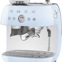 Smeg - 50's Retro Style Double Thermoblock Pastel Blue Espresso Machine - EGF03PBUS - DISCONTINUED