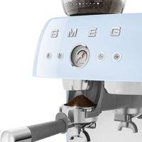 Smeg - 50's Retro Style Double Thermoblock Pastel Blue Espresso Machine - EGF03PBUS - DISCONTINUED