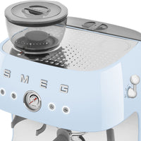 Smeg - 50's Retro Style Double Thermoblock Pastel Blue Espresso Machine - EGF03PBUS - DISCONTINUED