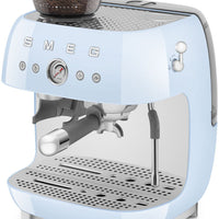 Smeg - 50's Retro Style Double Thermoblock Pastel Blue Espresso Machine - EGF03PBUS - DISCONTINUED