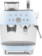 Smeg - 50's Retro Style  Double Thermoblock Pastel Blue Espresso Machine - EGF03PBUS - DISCONTINUED