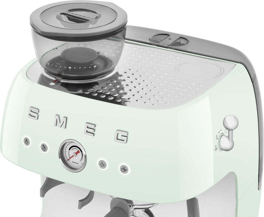 Smeg - 50's Retro Style Double Thermoblock Pastel Green Espresso Machine - EGF03PGUS - DISCONTINUED