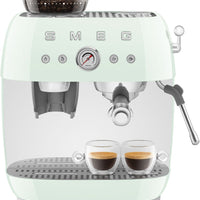 Smeg - 50's Retro Style Double Thermoblock Pastel Green Espresso Machine - EGF03PGUS - DISCONTINUED