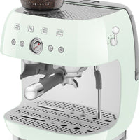 Smeg - 50's Retro Style Double Thermoblock Pastel Green Espresso Machine - EGF03PGUS - DISCONTINUED