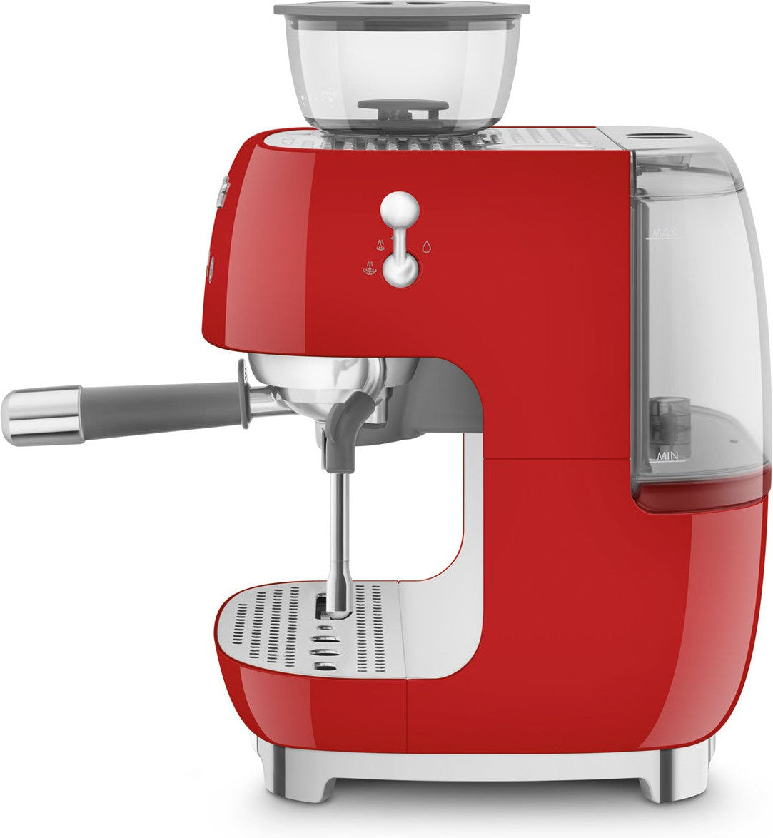 Smeg - 50's Retro Style Double Thermoblock Red Espresso Machine - EGF03RDUS