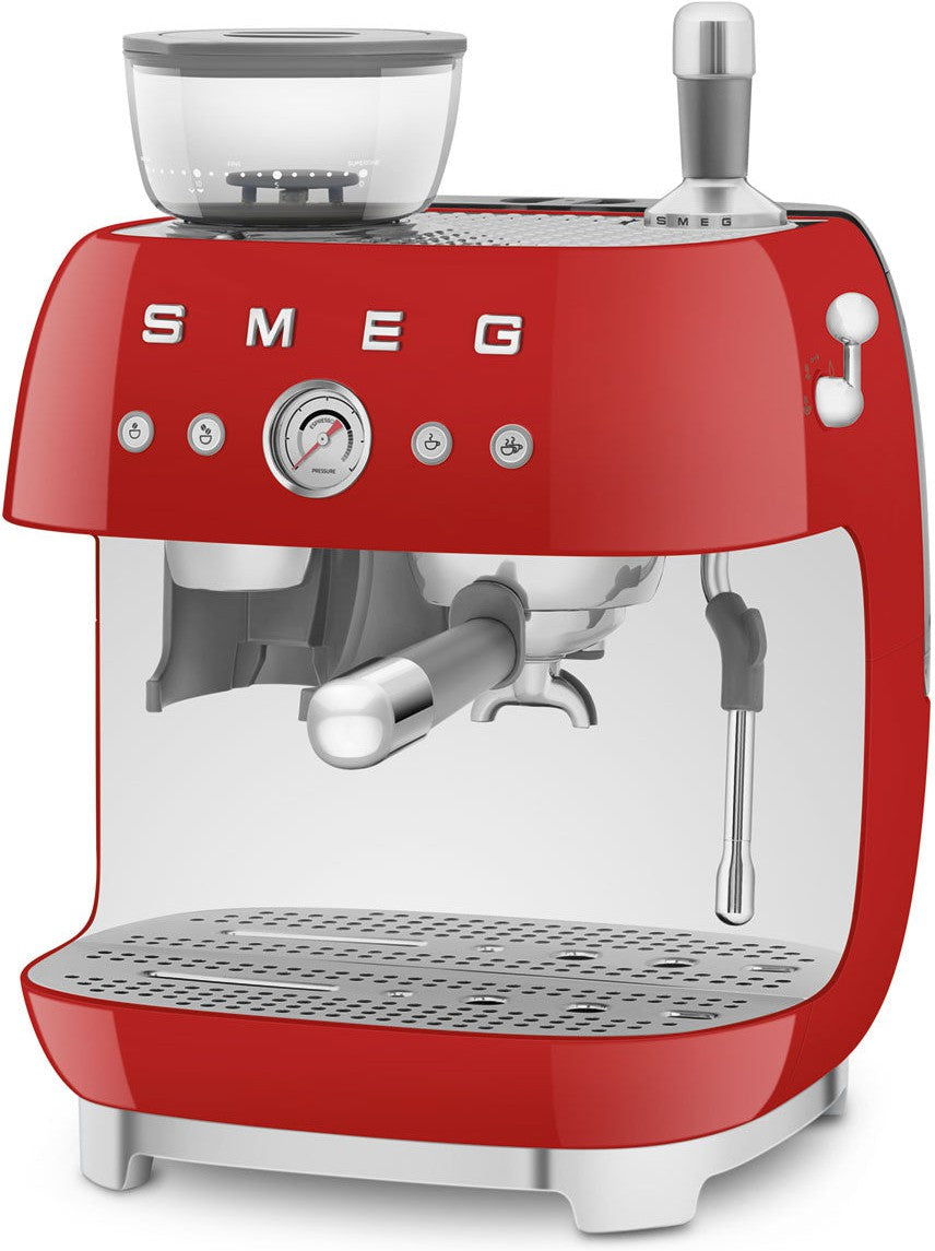 Smeg - 50's Retro Style Double Thermoblock Red Espresso Machine - EGF03RDUS