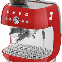 Smeg - 50's Retro Style Double Thermoblock Red Espresso Machine - EGF03RDUS