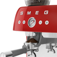 Smeg - 50's Retro Style Double Thermoblock Red Espresso Machine - EGF03RDUS - DISCONTINUED