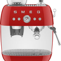 Smeg - 50's Retro Style Double Thermoblock Red Espresso Machine - EGF03RDUS - DISCONTINUED