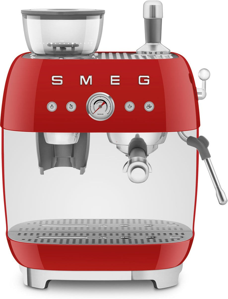 Smeg - 50's Retro Style Double Thermoblock Red Espresso Machine - EGF03RDUS