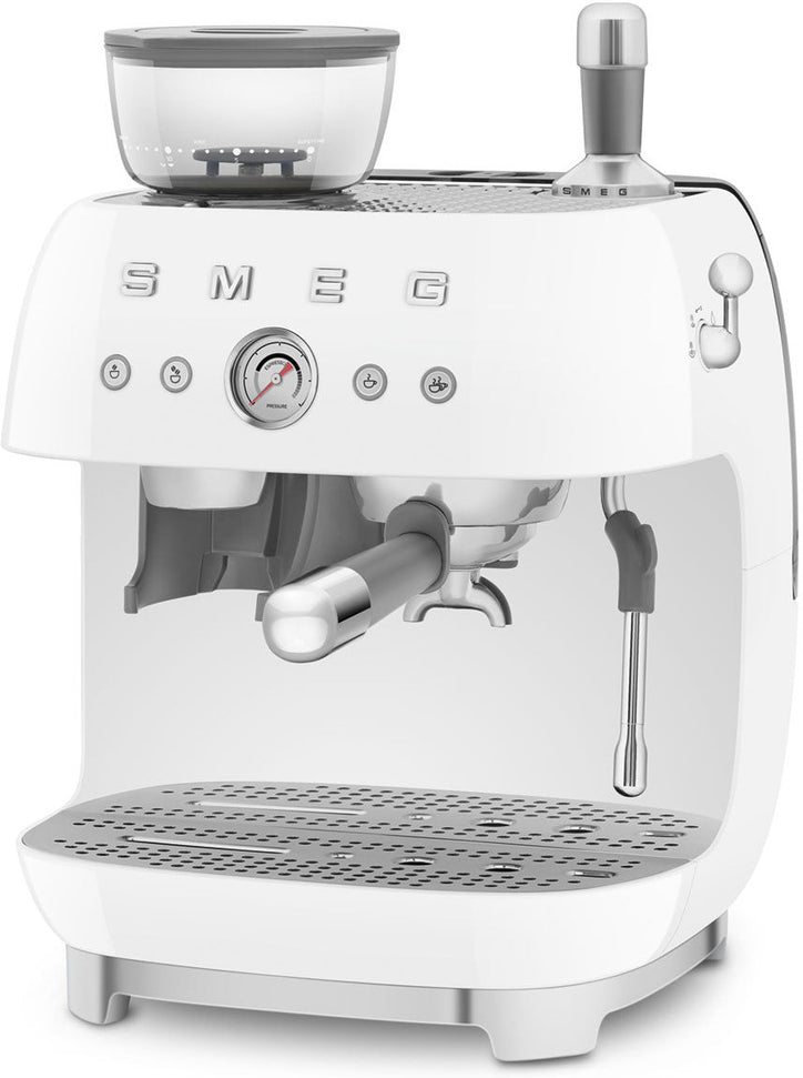Smeg - 50's Retro Style Double Thermoblock White Espresso Machine - EGF03WHUS