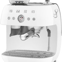 Smeg - 50's Retro Style Double Thermoblock White Espresso Machine - EGF03WHUS