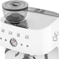Smeg - 50's Retro Style Double Thermoblock White Espresso Machine - EGF03WHUS