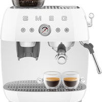 Smeg - 50's Retro Style Double Thermoblock White Espresso Machine - EGF03WHUS