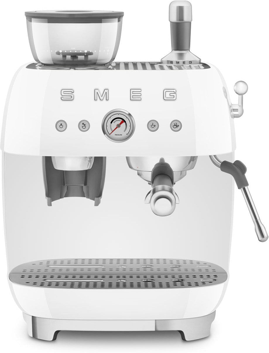 Smeg - 50's Retro Style Double Thermoblock White Espresso Machine - EGF03WHUS